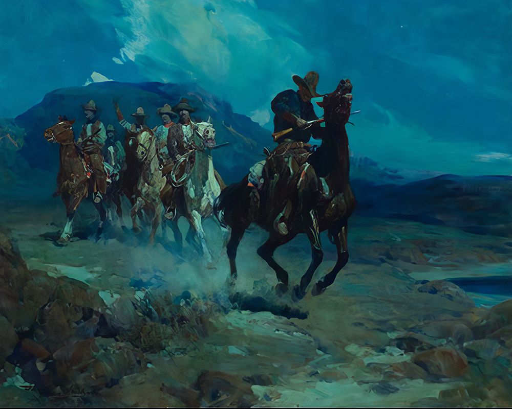 Sheriffs Posse art print by Frank Tenney Johnson for $57.95 CAD
