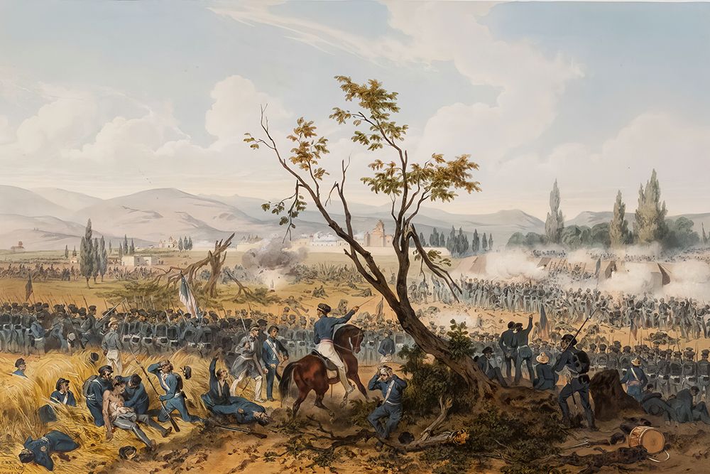 Battle at Churubusco in the Mexican American War 1847 art print by Carlos Nebel for $57.95 CAD