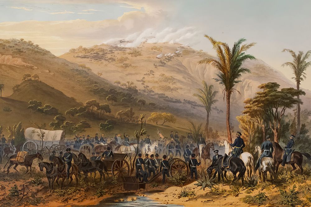 Battle of Cerro Gordo in the Mexican American War 1847 art print by Carlos Nebel for $57.95 CAD
