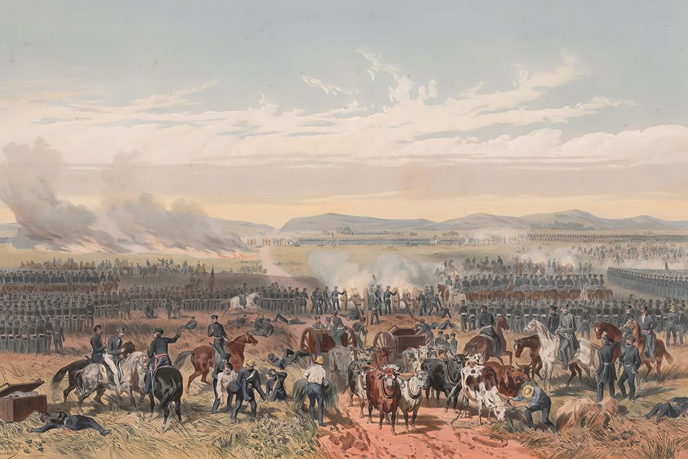 Battle of Palo Alto in the Mexican American War 1847 art print by Carlos Nebel for $57.95 CAD