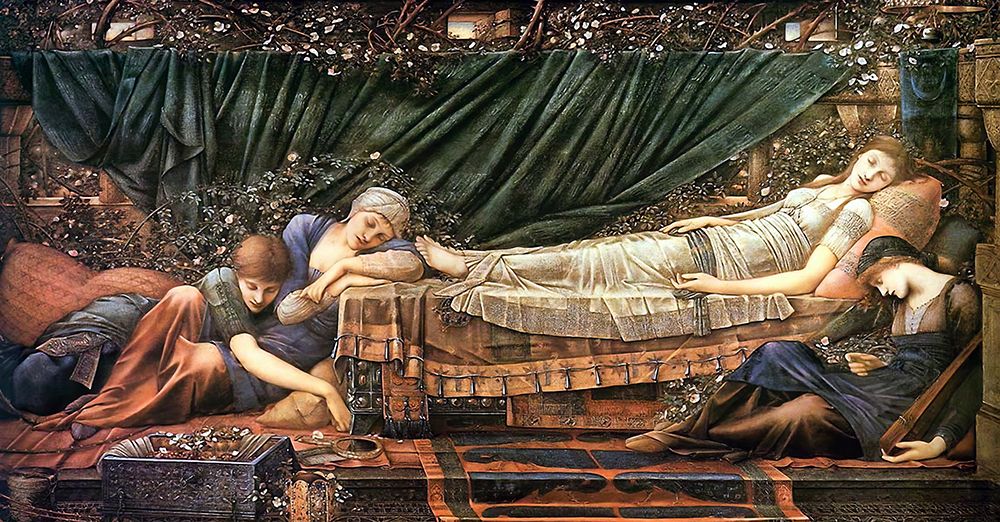 The Rose Bower from the Legend of Briar Rose 1890 art print by Edward BurneΓÇôJones for $57.95 CAD