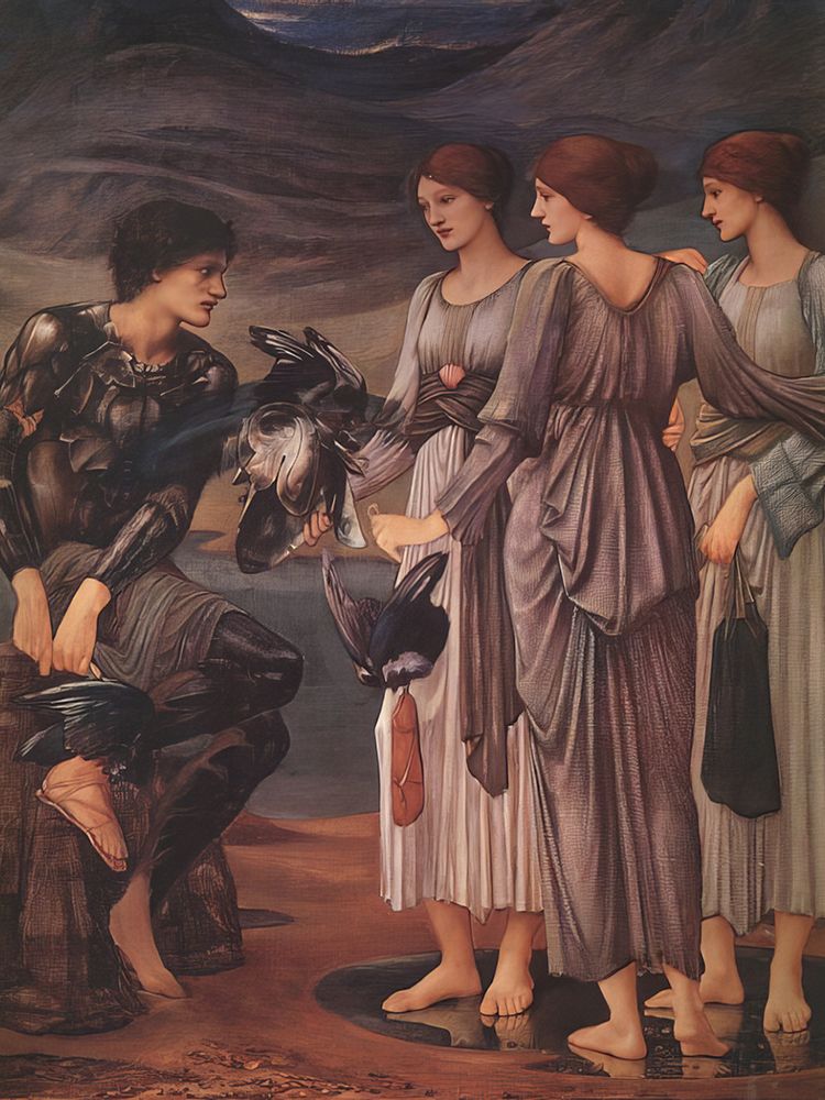 The Arming of Perseus 1885 art print by Edward Burne-Jones for $57.95 CAD