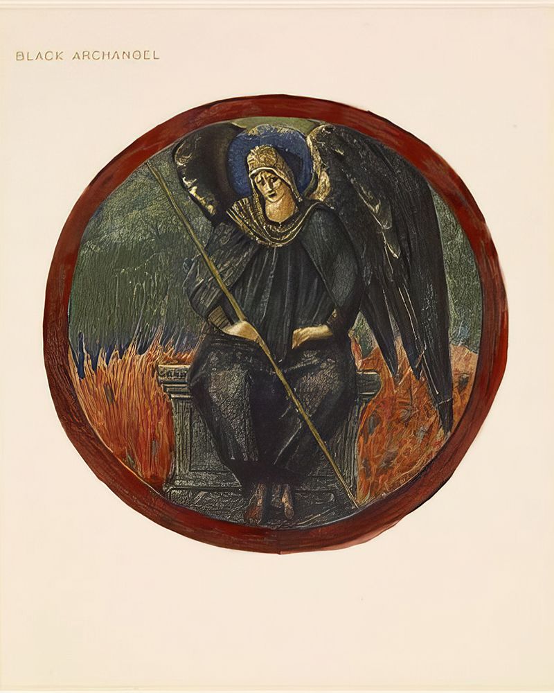 The Flower Book Black Archangel 1905 art print by Edward Burne-Jones for $57.95 CAD