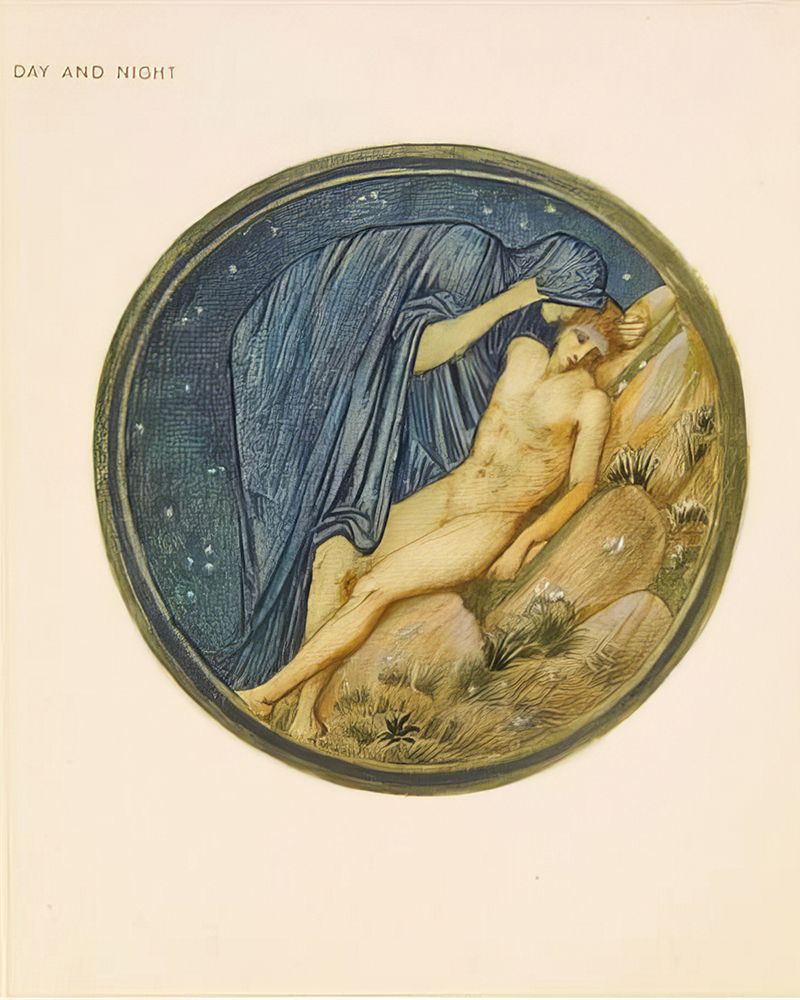 The Flower Book Day and Night 1905 art print by Edward Burne-Jones for $57.95 CAD