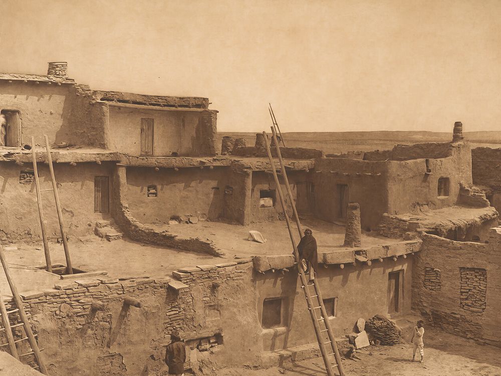 A Corner of Zuni 1903 art print by Edward S. Curtis for $57.95 CAD