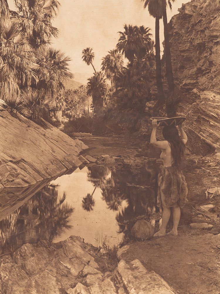 Before the White Man Came - Palm Canyon 1924 art print by Edward S Curtis for $57.95 CAD