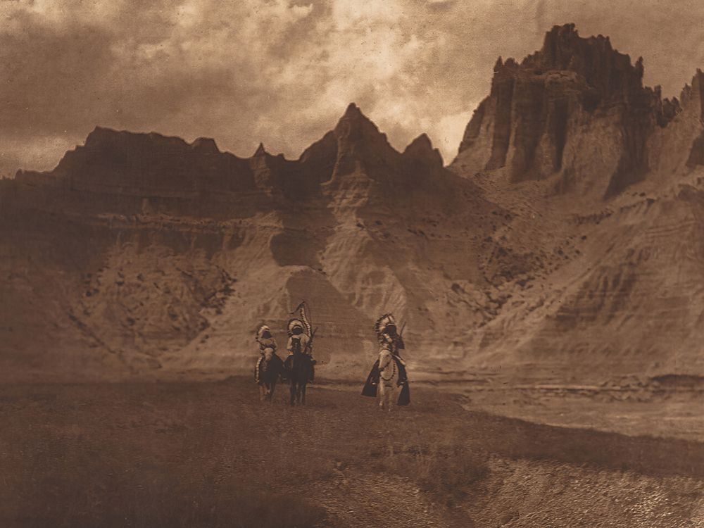 In the Bad Lands 1907 art print by Edward S. Curtis for $57.95 CAD