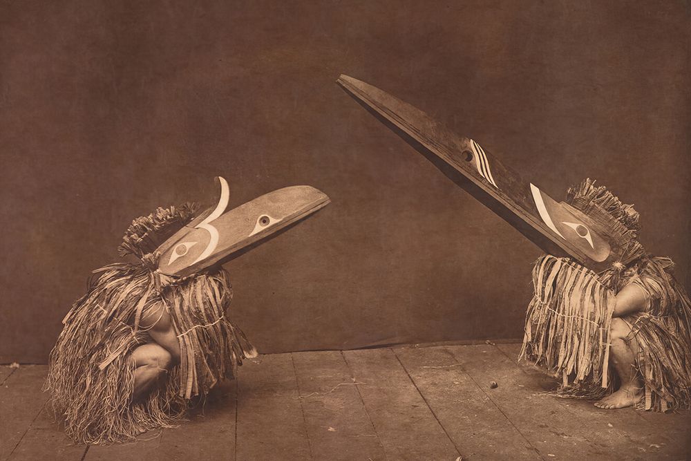 Kotsuis and Hohhuq - Nakoaktok 1914 art print by Edward S. Curtis for $57.95 CAD