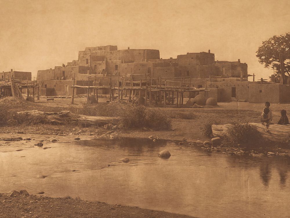 North Pueblo at Taos 1925 art print by Edward S. Curtis for $57.95 CAD