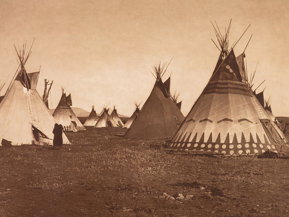 Painted Lodges - Piegan 1900 art print by Edward S. Curtis for $57.95 CAD