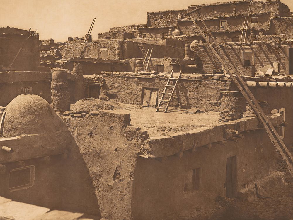 The Terraced Houses of Zuni 1903 art print by Edward S. Curtis for $57.95 CAD