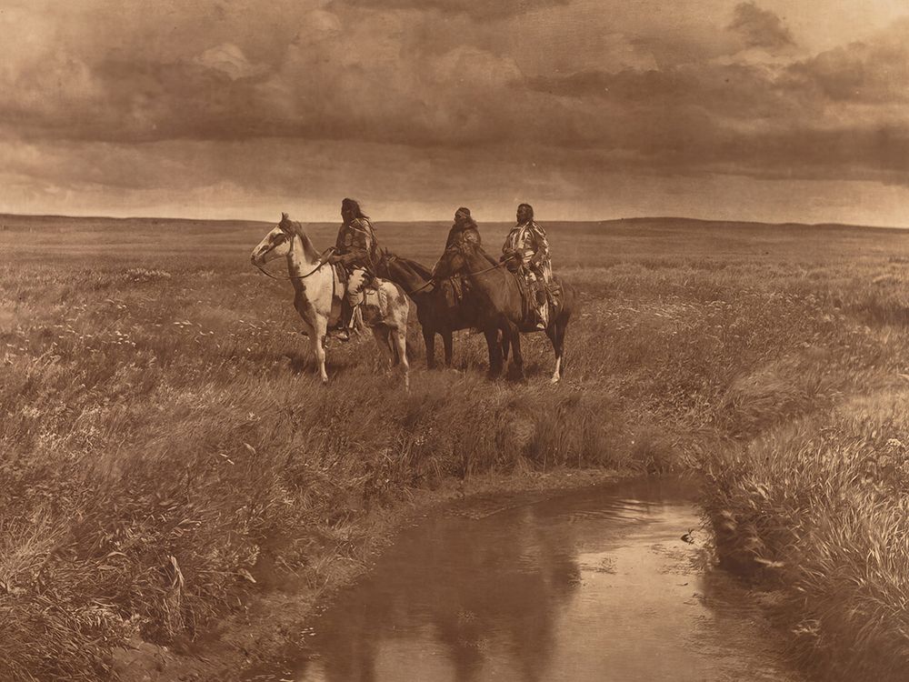 The Three Chiefs - Piegan 1900 art print by Edward S. Curtis for $57.95 CAD