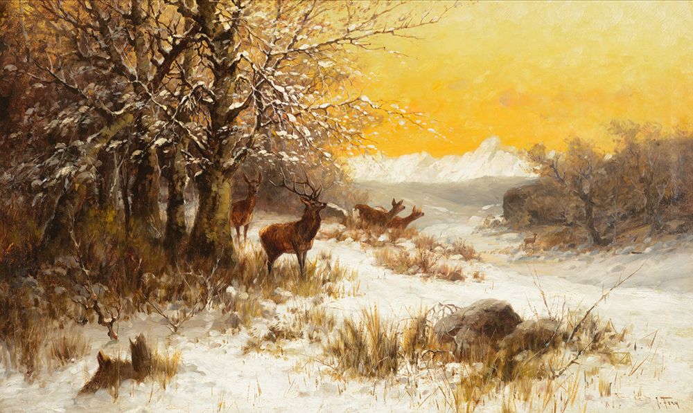 Winter Scene art print by John Fery for $57.95 CAD