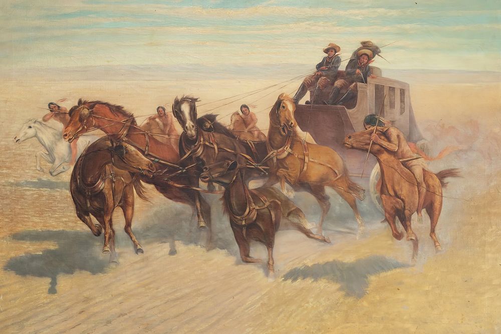 The Attack art print by Frederic Remington for $57.95 CAD