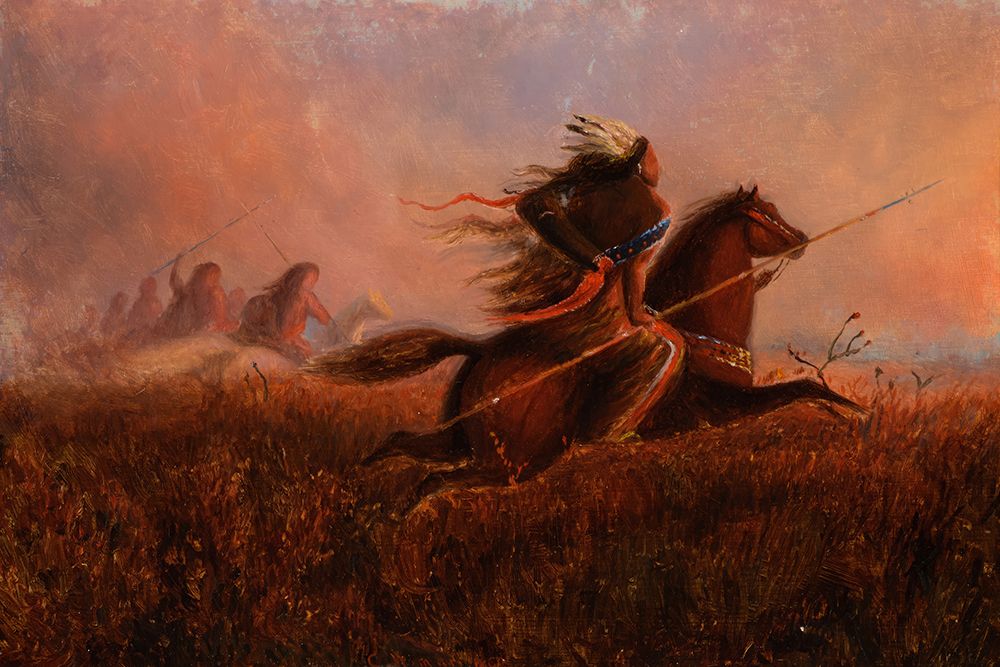 Indians on the Prairie art print by Charles Carl Wimar for $57.95 CAD
