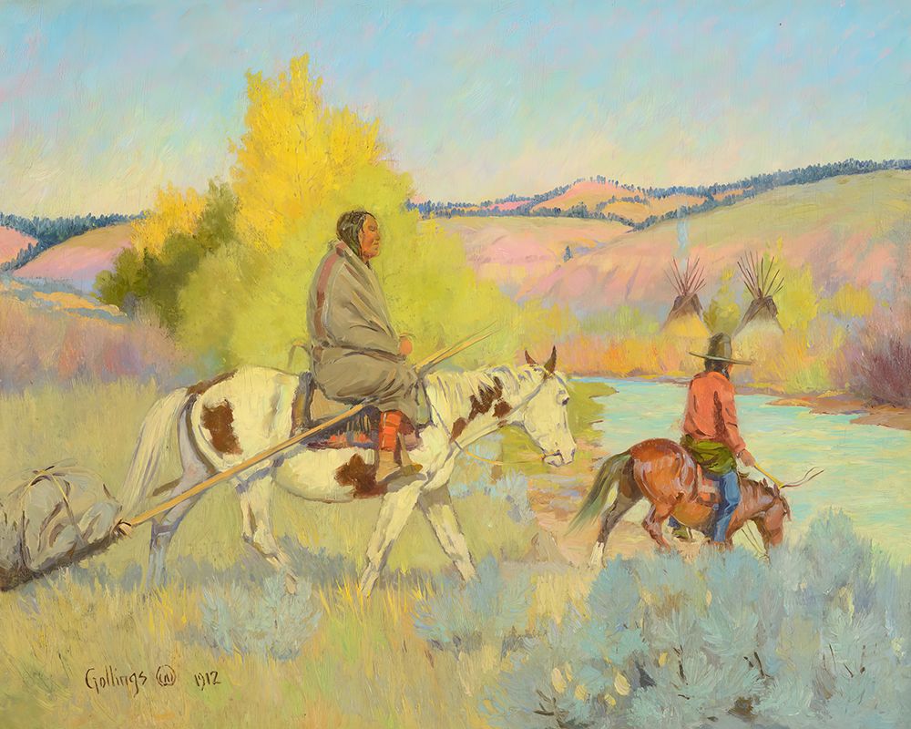 Camp on the Tongue River art print by E William Gollings for $57.95 CAD