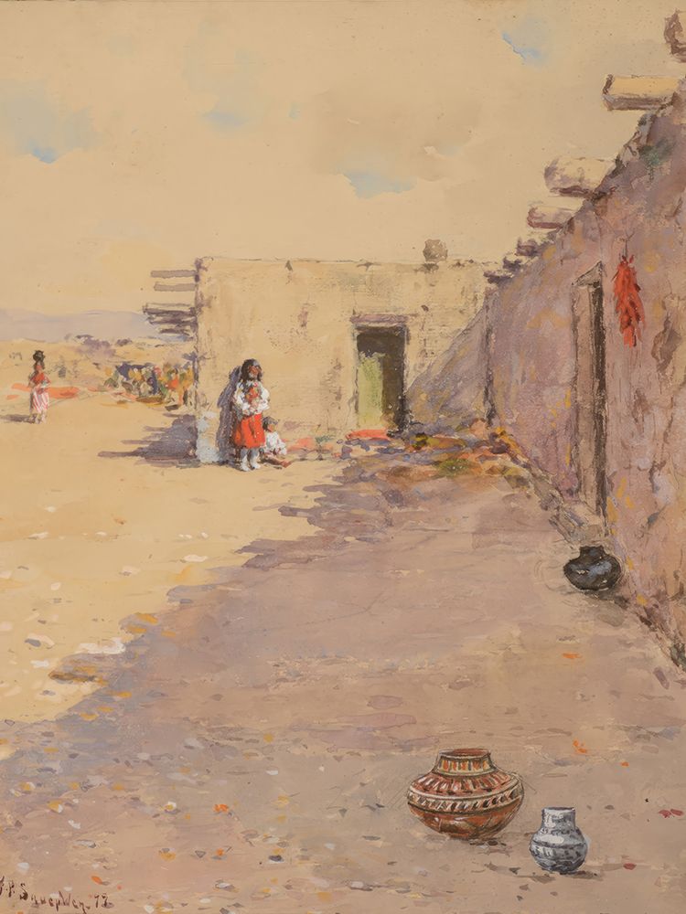 At the Pueblo art print by Frank P Sauerwein for $57.95 CAD