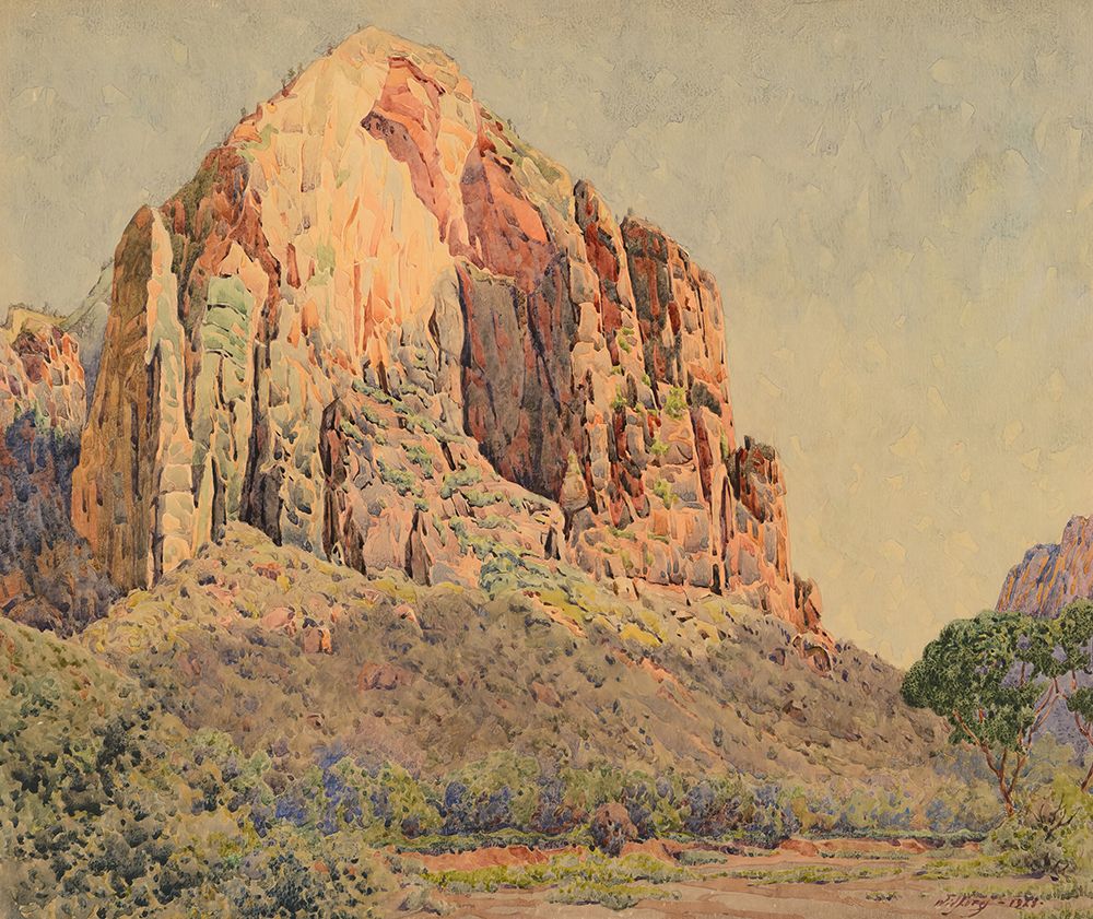 The Great White Throne|Zion art print by Gunnar Widforss for $57.95 CAD