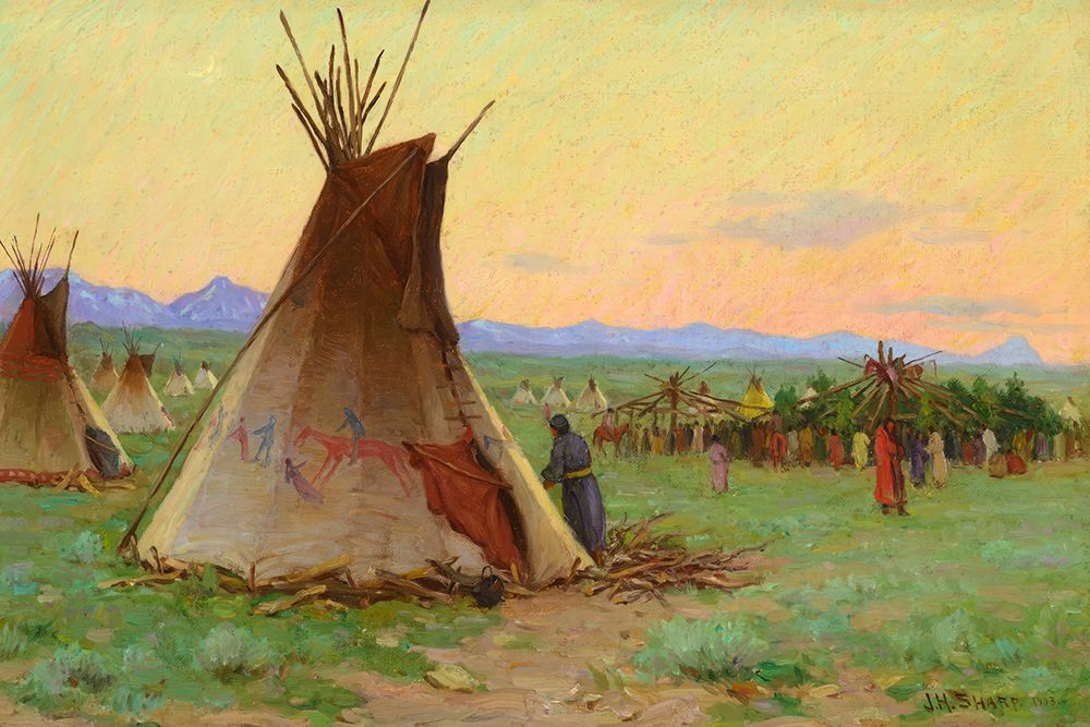 Blackfeet Sun Dance 1903 art print by Joseph Henry Sharp for $57.95 CAD
