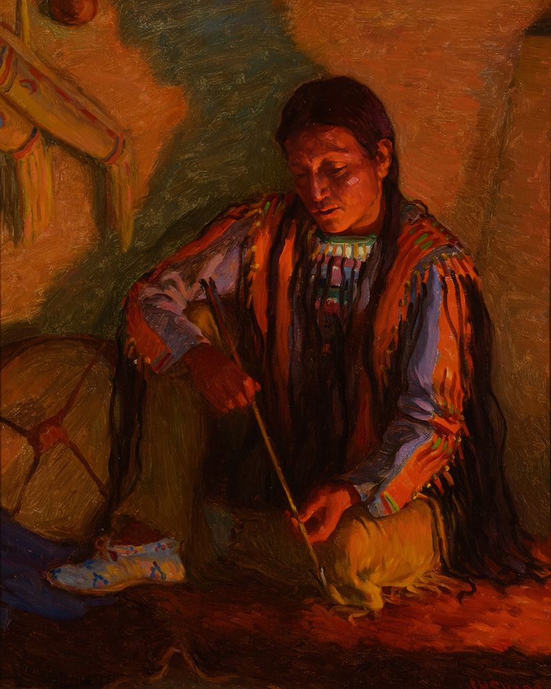 The Arrow Maker Hunting Son art print by Joseph Henry Sharp for $57.95 CAD