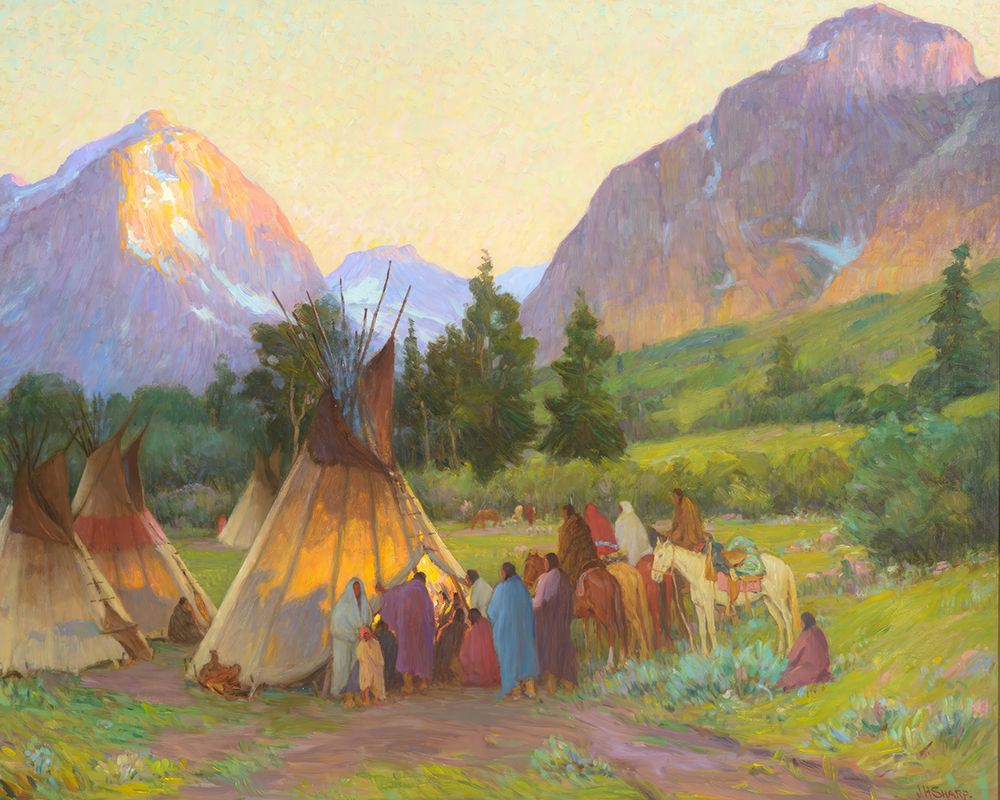 Crow Encampment art print by Joseph Henry Sharp for $57.95 CAD