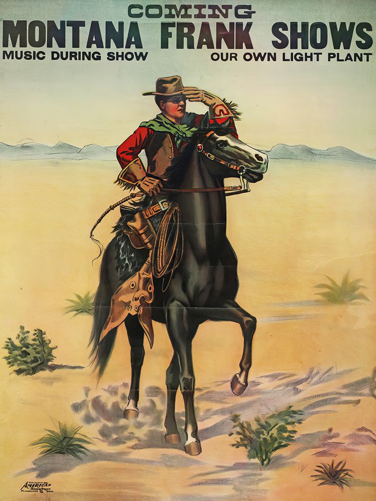 Montana Frank Shows art print by Vintage Western Posters for $57.95 CAD
