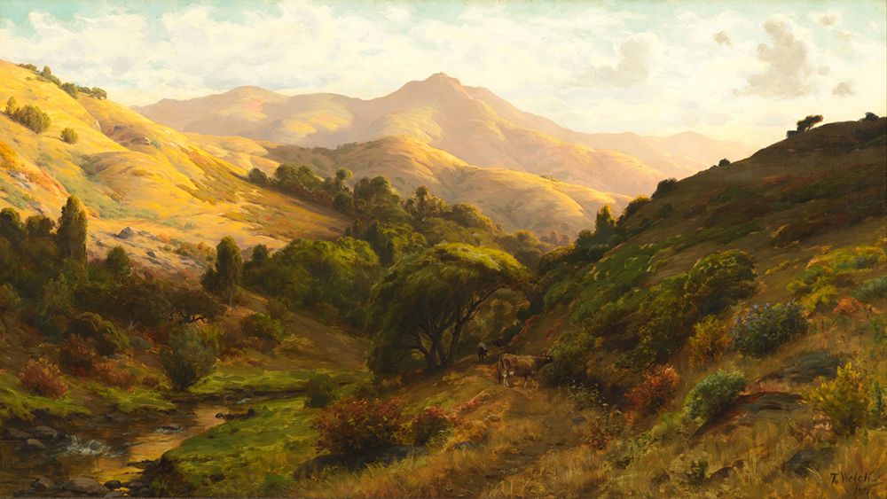 California Landscape with Cows art print by Thaddeus Welch for $57.95 CAD