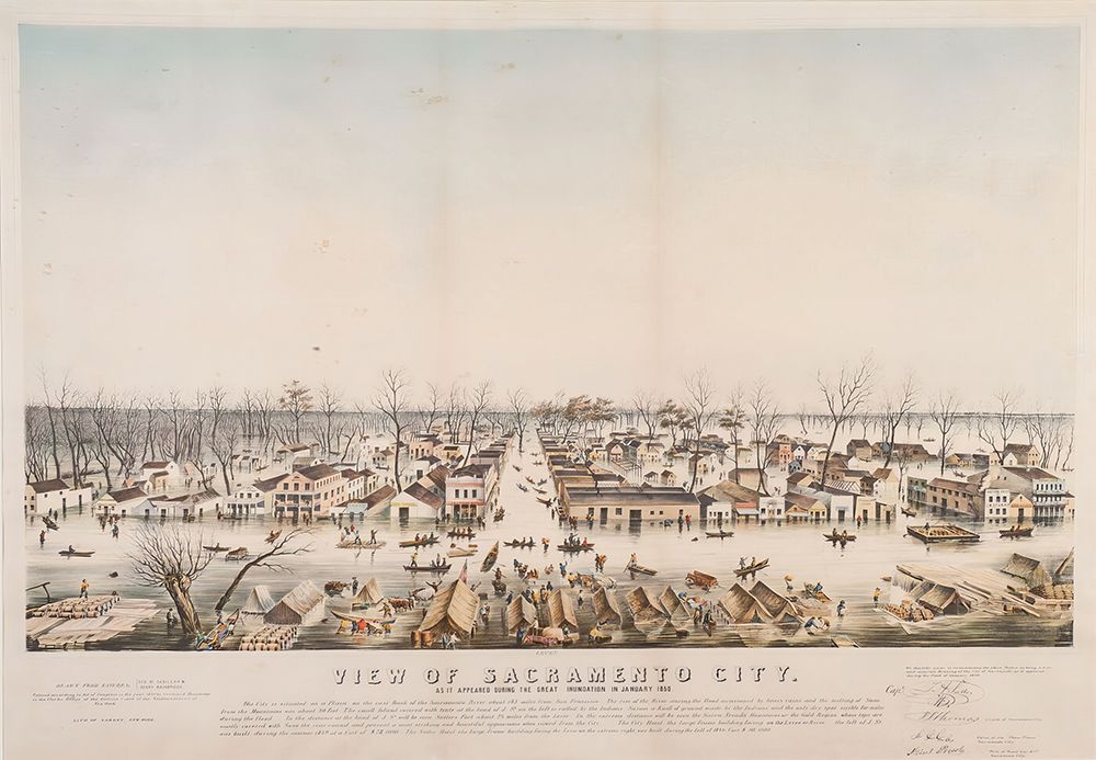 View of Sacramento City 1850 art print by Henry Bainbridge for $57.95 CAD