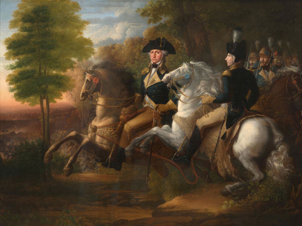 Washington and Lafayette at the Battle of Brandywine art print by John Vanderlyn for $57.95 CAD