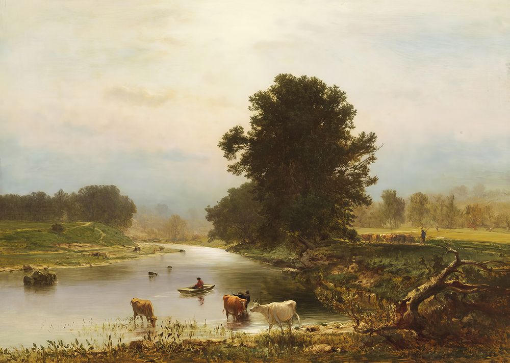 A View Near Medfield 1894 art print by George Inness for $57.95 CAD