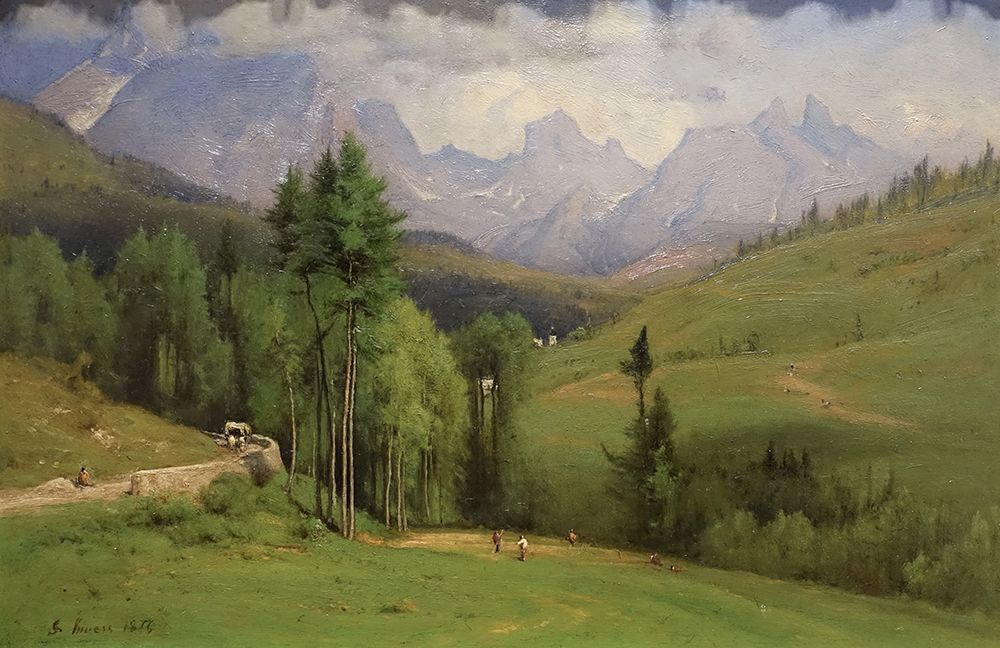 Apezzo Pass Titians House 1876 art print by George Inness for $57.95 CAD