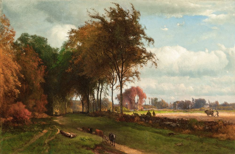 Landscape with Cattle art print by George Inness for $57.95 CAD