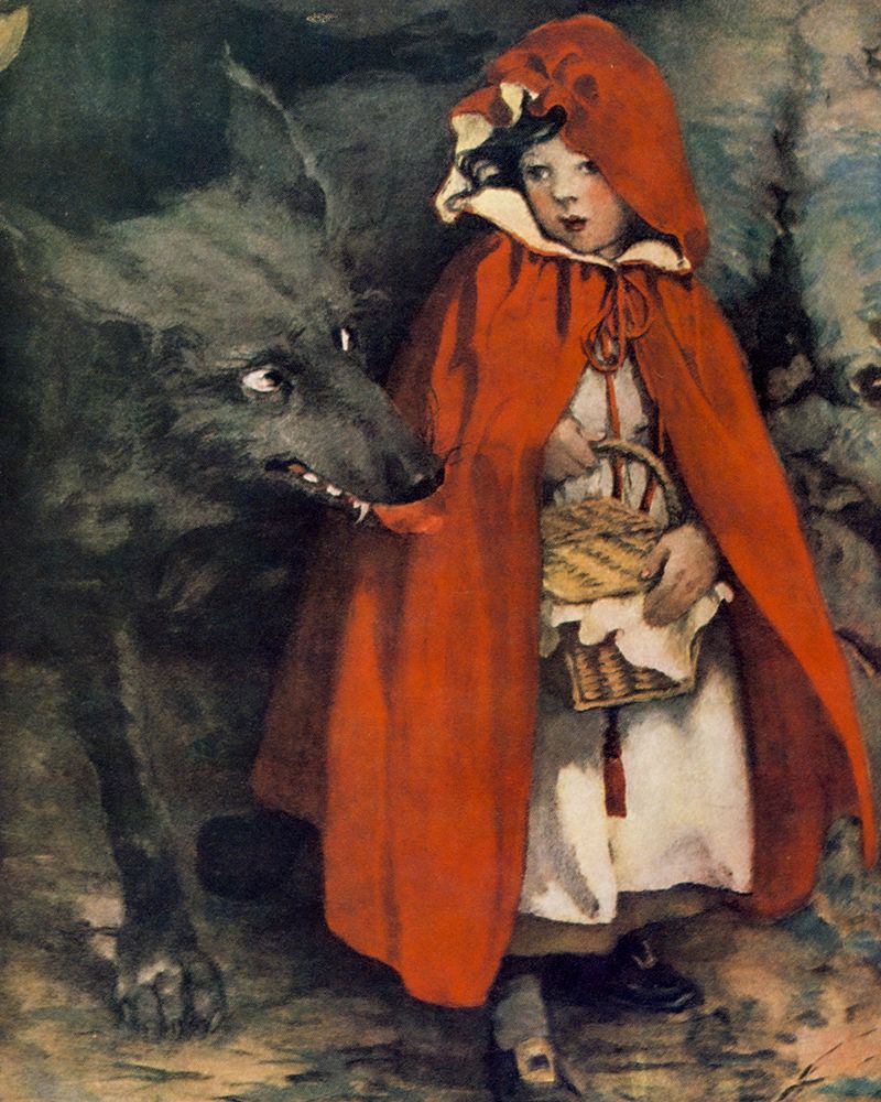 A Childs Book of Stories 1911 - Little Red Riding Hood art print by Jessie Willcox Smith for $57.95 CAD