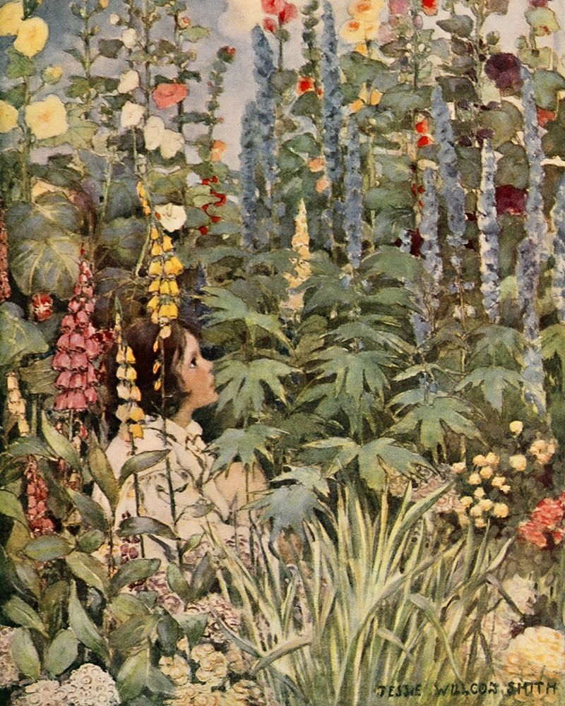 A Childs Garden of Verses 1905 - Cottage Garden art print by Jessie Willcox Smith for $57.95 CAD