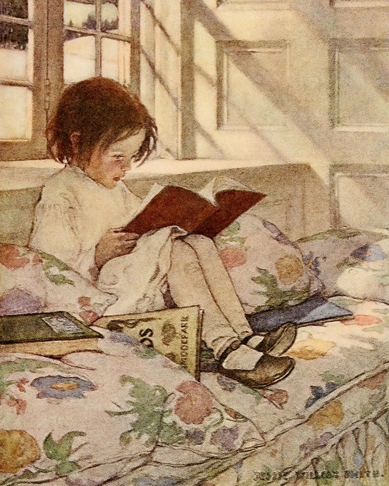 A Childs Garden of Verses 1905 - Picture Books in Winter art print by Jessie Willcox Smith for $57.95 CAD