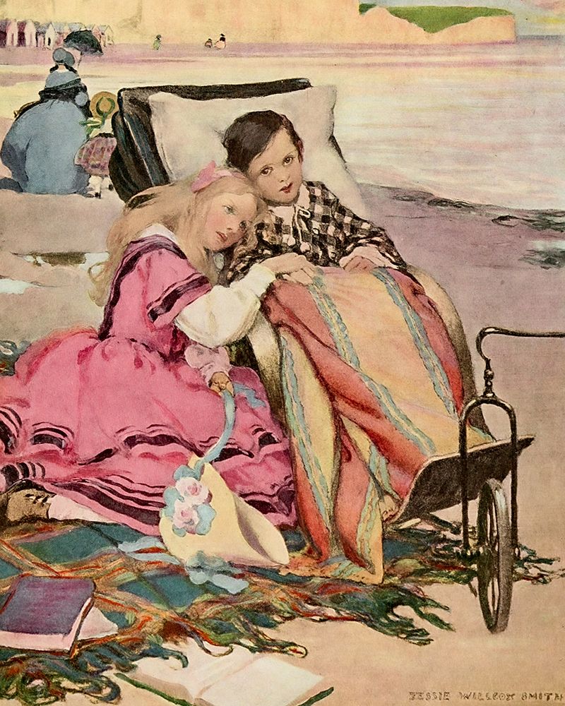 Dickenss Children 1912 - Paul Dombey and Florence art print by Jessie Willcox Smith for $57.95 CAD