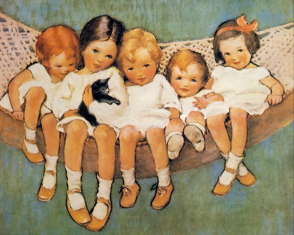 Good Housekeeping - Children in Hammock art print by Jessie Willcox Smith for $57.95 CAD