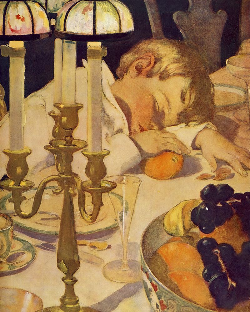 The Now-a-Days Fairy Book 1911 - He Put his Head Down and Closed his Eyes art print by Jessie Willcox Smith for $57.95 CAD