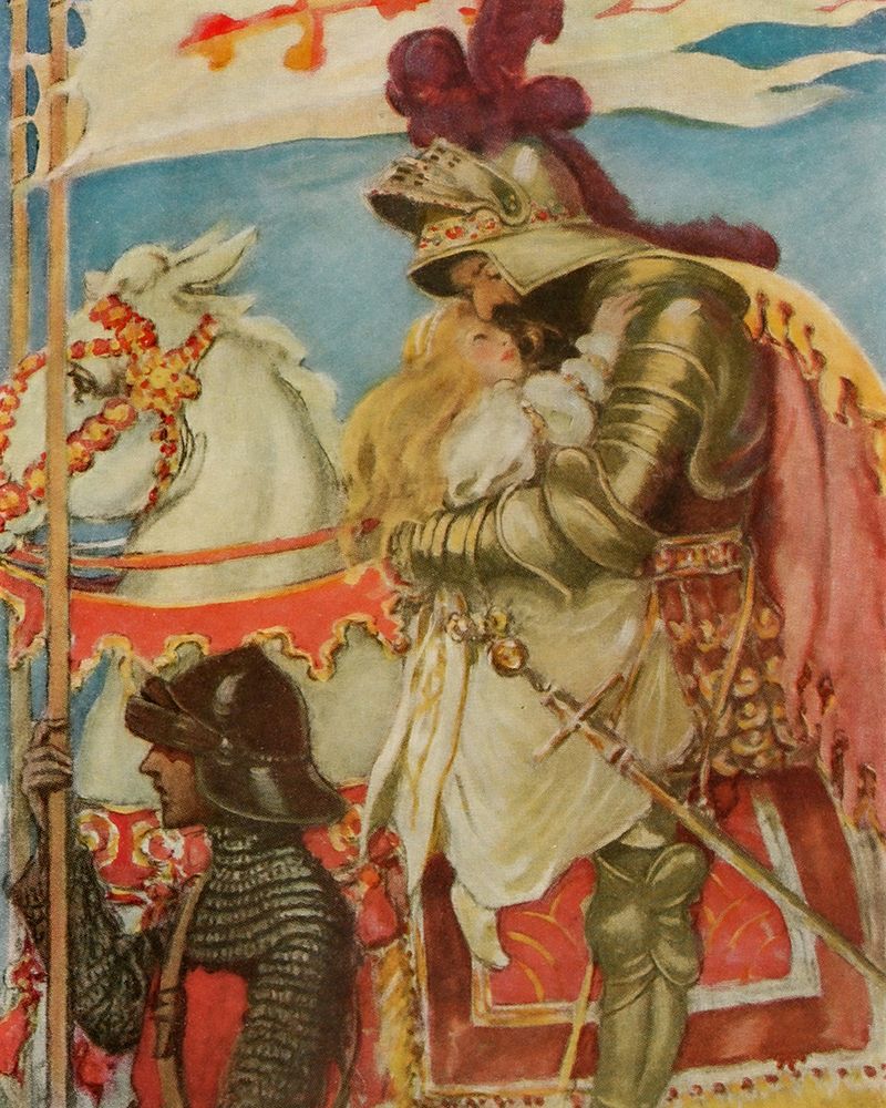 The Princess and the Goblin 1920 - Clasped in his Arms art print by Jessie Willcox Smith for $57.95 CAD