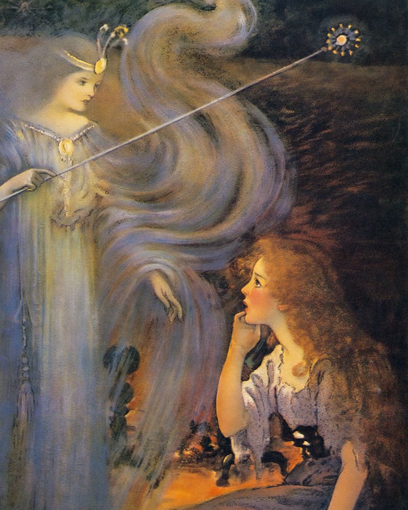 The Swifts Premium Fairy Calander 1916 - Cinderella and the Glass Slipper art print by Jessie Willcox Smith for $57.95 CAD