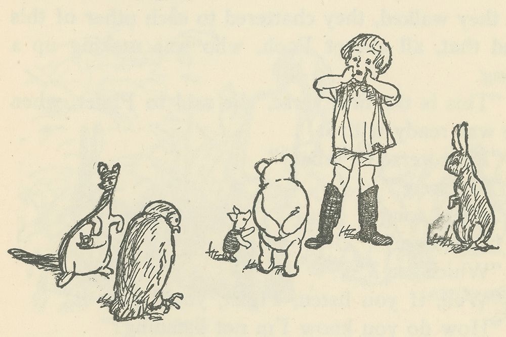 Winnie-the-Pooh 1926 - A Confused Noise art print by Ernest H Shepard for $57.95 CAD
