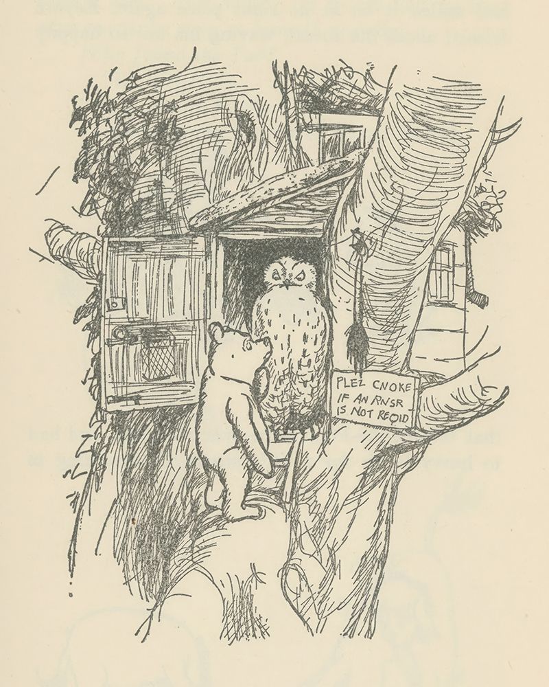 Winnie-the-Pooh 1926 - A Handsome Bell Rope art print by Ernest H Shepard for $57.95 CAD