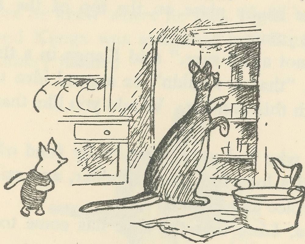 Winnie-the-Pooh 1926 - Bath Time for Piglet art print by Ernest H Shepard for $57.95 CAD