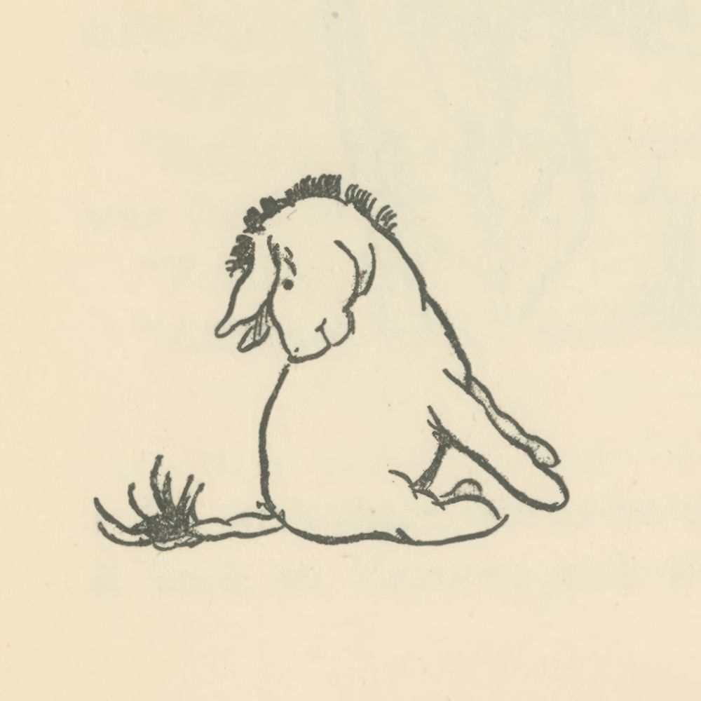 Winnie-the-Pooh 1926 - Eeyore Frisked About Happily I art print by Ernest H Shepard for $57.95 CAD