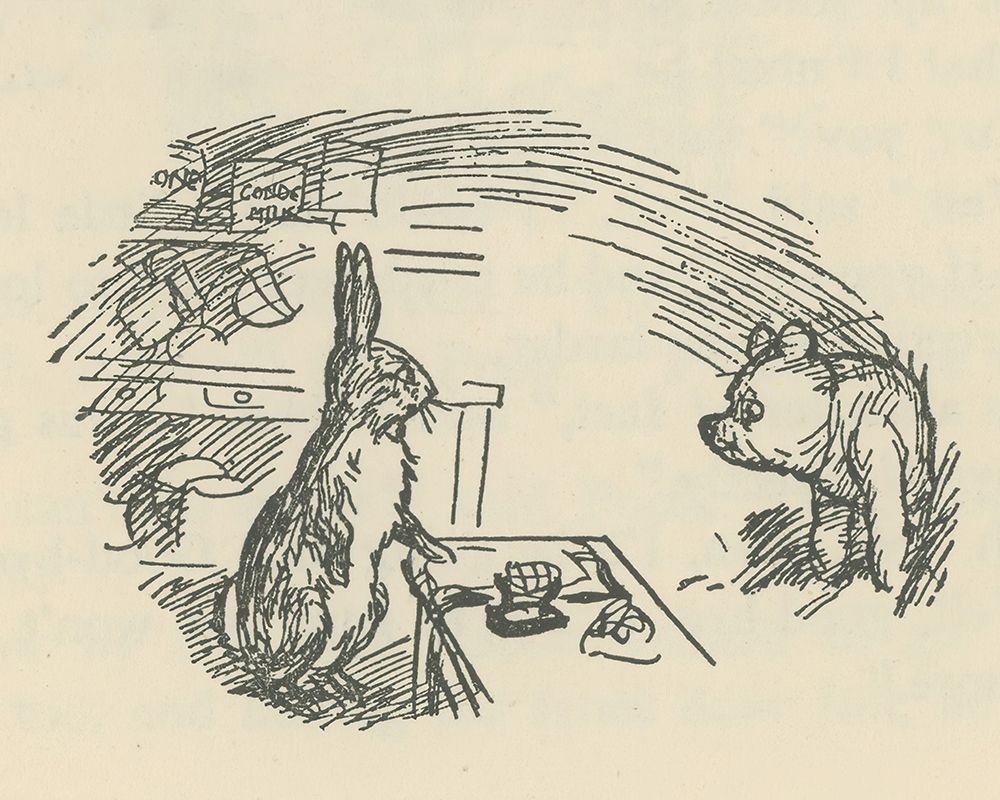 Winnie-the-Pooh 1926 - Hallo Rabbit art print by Ernest H Shepard for $57.95 CAD