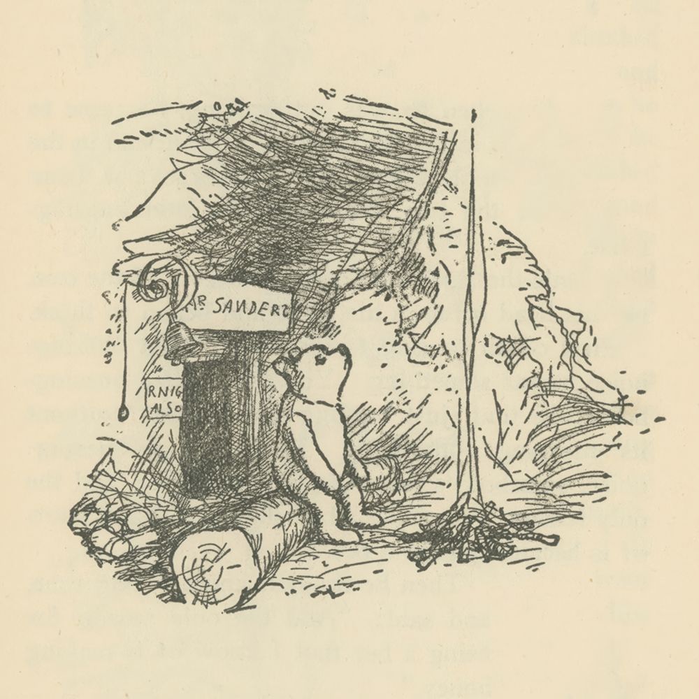Winnie-the-Pooh 1926 - Mr Sanders art print by Ernest H Shepard for $57.95 CAD