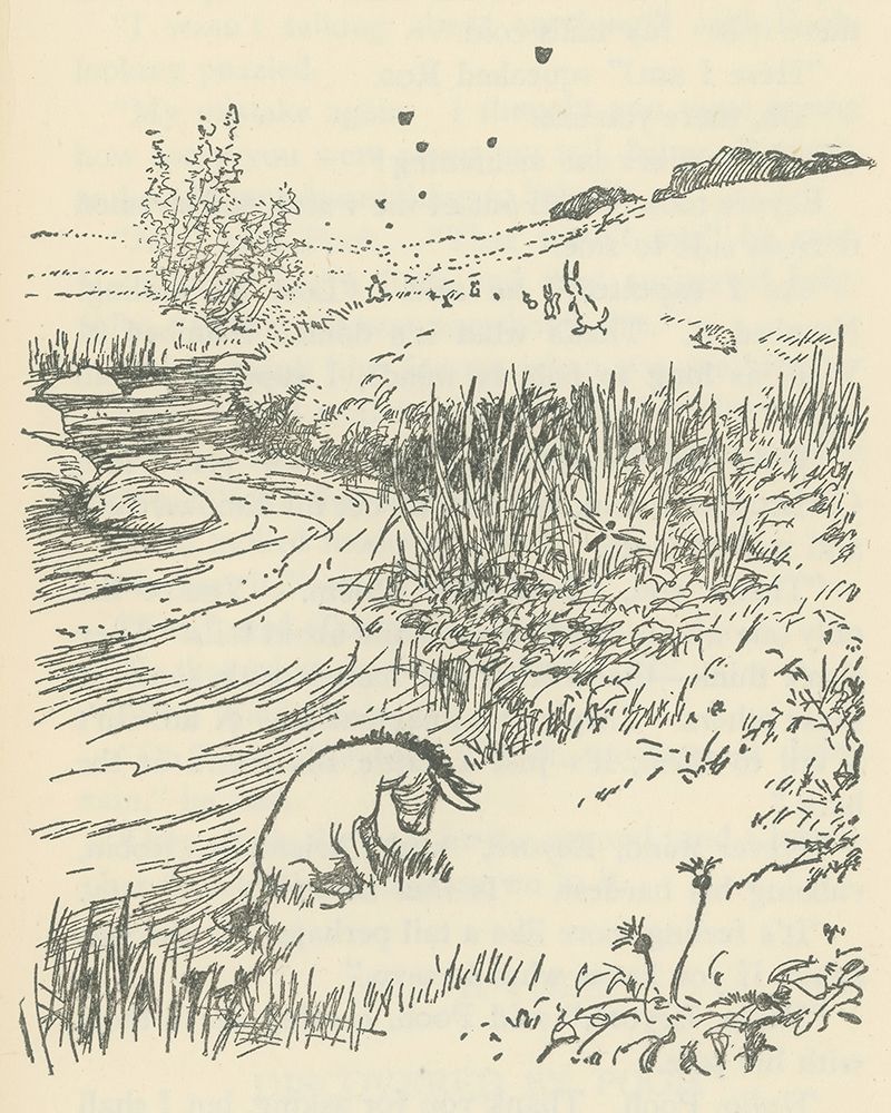 Winnie-the-Pooh 1926 - My Tails Getting Cold art print by Ernest H Shepard for $57.95 CAD