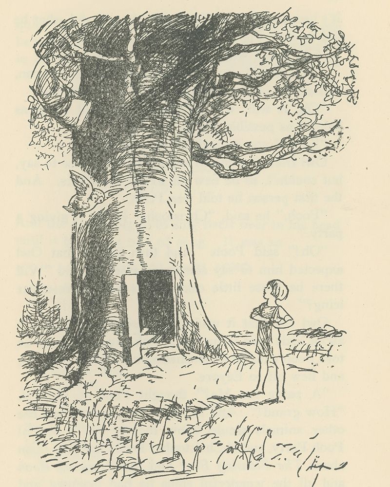 Winnie-the-Pooh 1926 - Owl Came Flying art print by Ernest H Shepard for $57.95 CAD