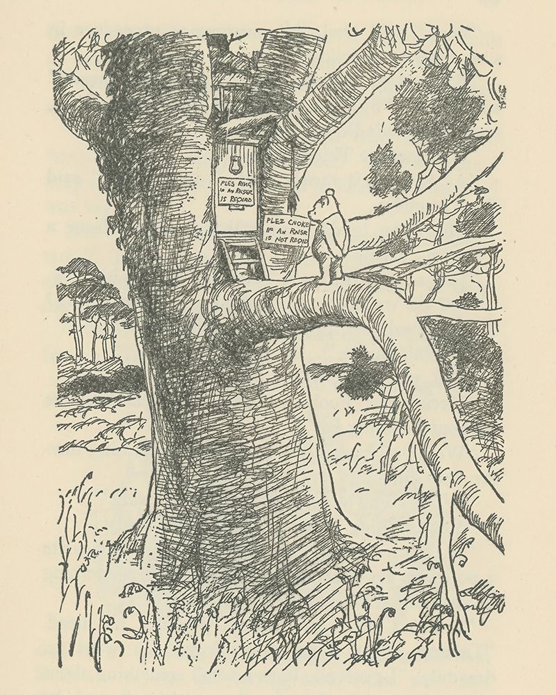 Winnie-the-Pooh 1926 - Owls House art print by Ernest H Shepard for $57.95 CAD