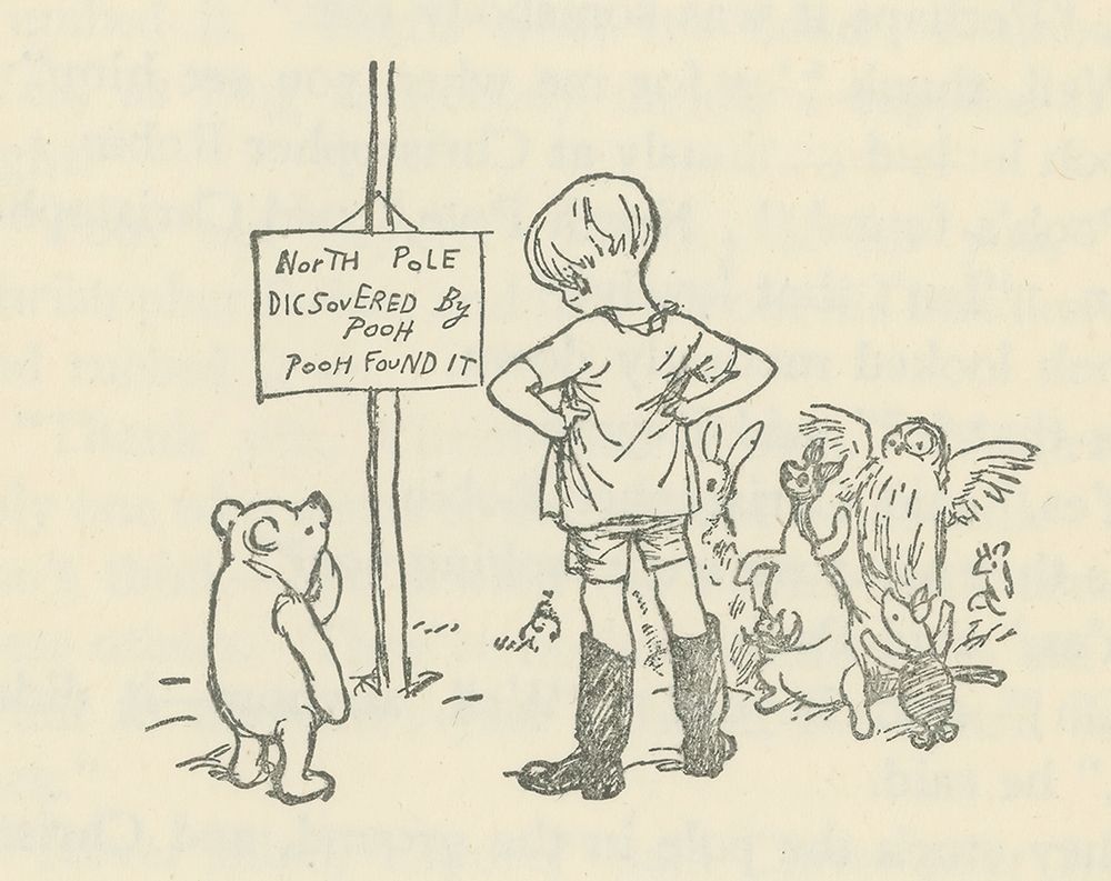 Winnie-the-Pooh 1926 - Pooh Found It art print by Ernest H Shepard for $57.95 CAD